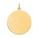 Engravable Round Disc Charm in Gold