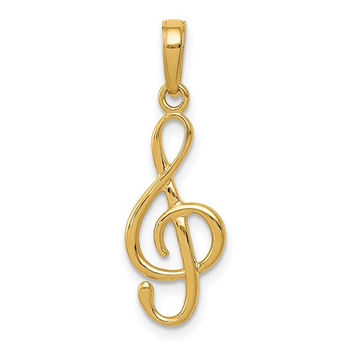Treble Clef Charm in Gold