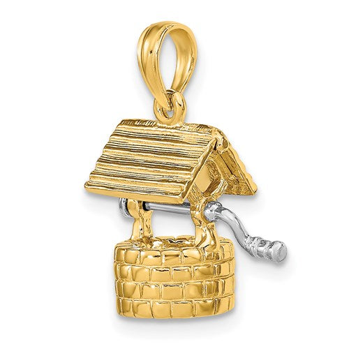 Wishing Well Charm in Gold