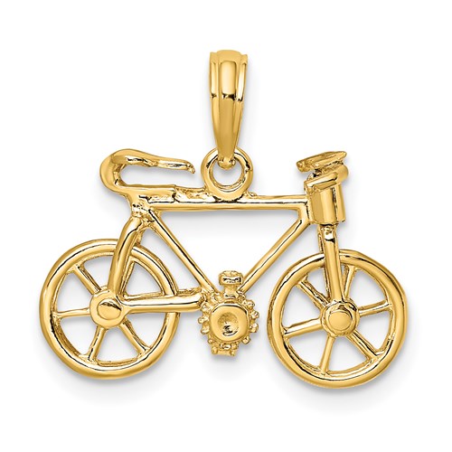 Bicycle Charm in Gold