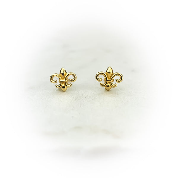 Gold Fleur-de-Lis Earrings