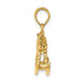 Rocking Horse Charm in Gold