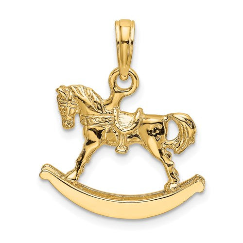 Rocking Horse Charm in Gold