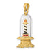 Enameled Lighthouse Charm in Gold