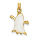 Enameled Ghost Charm in Gold