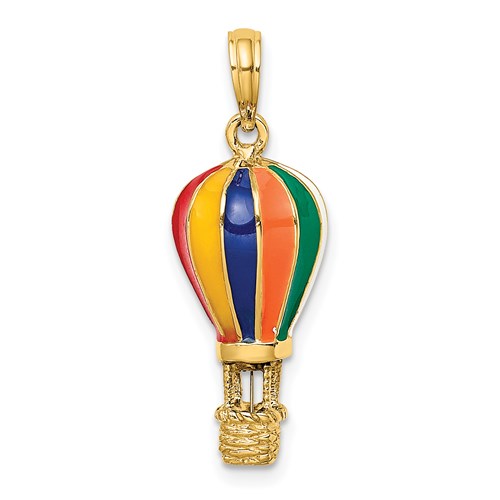 Enameled Hot Air Balloon Charm in Gold – Lagravinese Jewelers