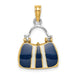 Enameled Handbag Charm in Gold