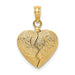 Enameled Heart Charm in Gold