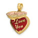 Enameled Candy Box Charm in Gold