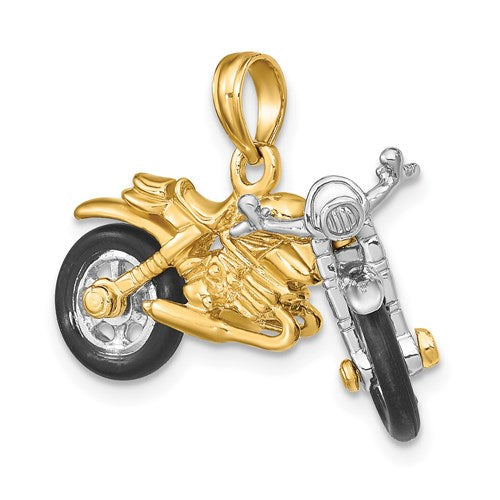 Motorcycle Charm in Gold