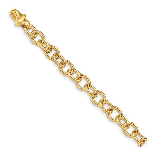 Medium Classic Cable Charm Bracelet in Gold