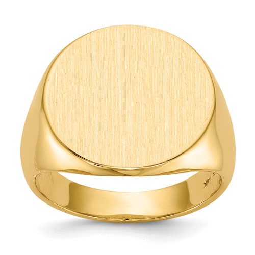Round Signet Ring in Gold - Large