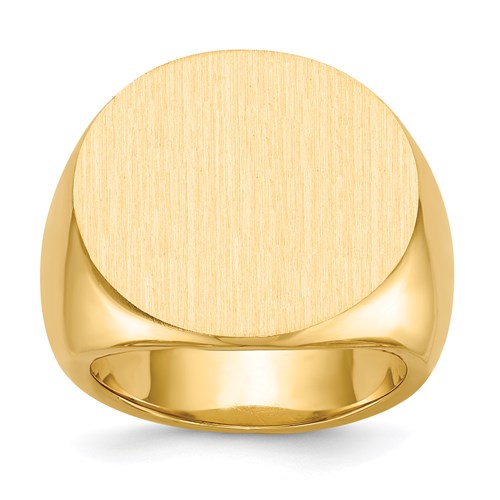 Heritage D-Link Glitz Gold-Tone Stainless Steel Signet Ring - JF04586710003  - Fossil