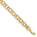Medium Triple Link Charm Bracelet in Gold