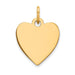 Engravable Heart Disc Charm in Gold