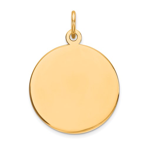 Engravable Round Disc Charm in Gold – Lagravinese Jewelers