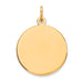 Engravable Round Disc Charm in Gold