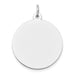 Engravable Round Disc Charm in White Gold